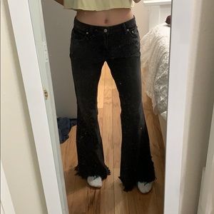 Free people black flare jeans
